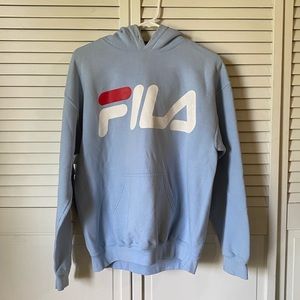 FILA hoodie in light blue size medium